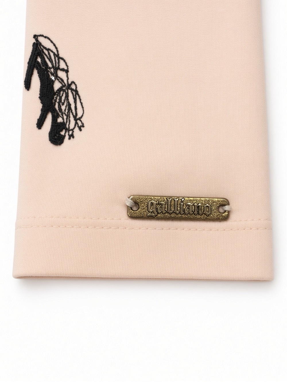 Ruffle Sleeve Graphic Tee in Blush Pink GALLIANO - Picture 4 of 5